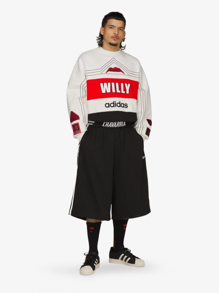 ADIDAS X WILLY CHAVARRIA WC NY Ball Crew Cotton Sweatshirt
