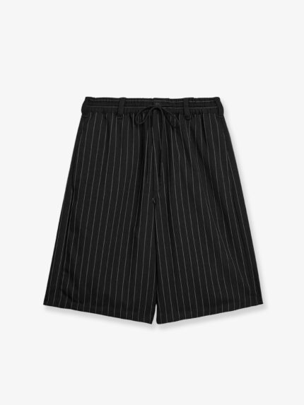 ADIDAS Y-3 Pinstriped Fabric Bermuda Shorts