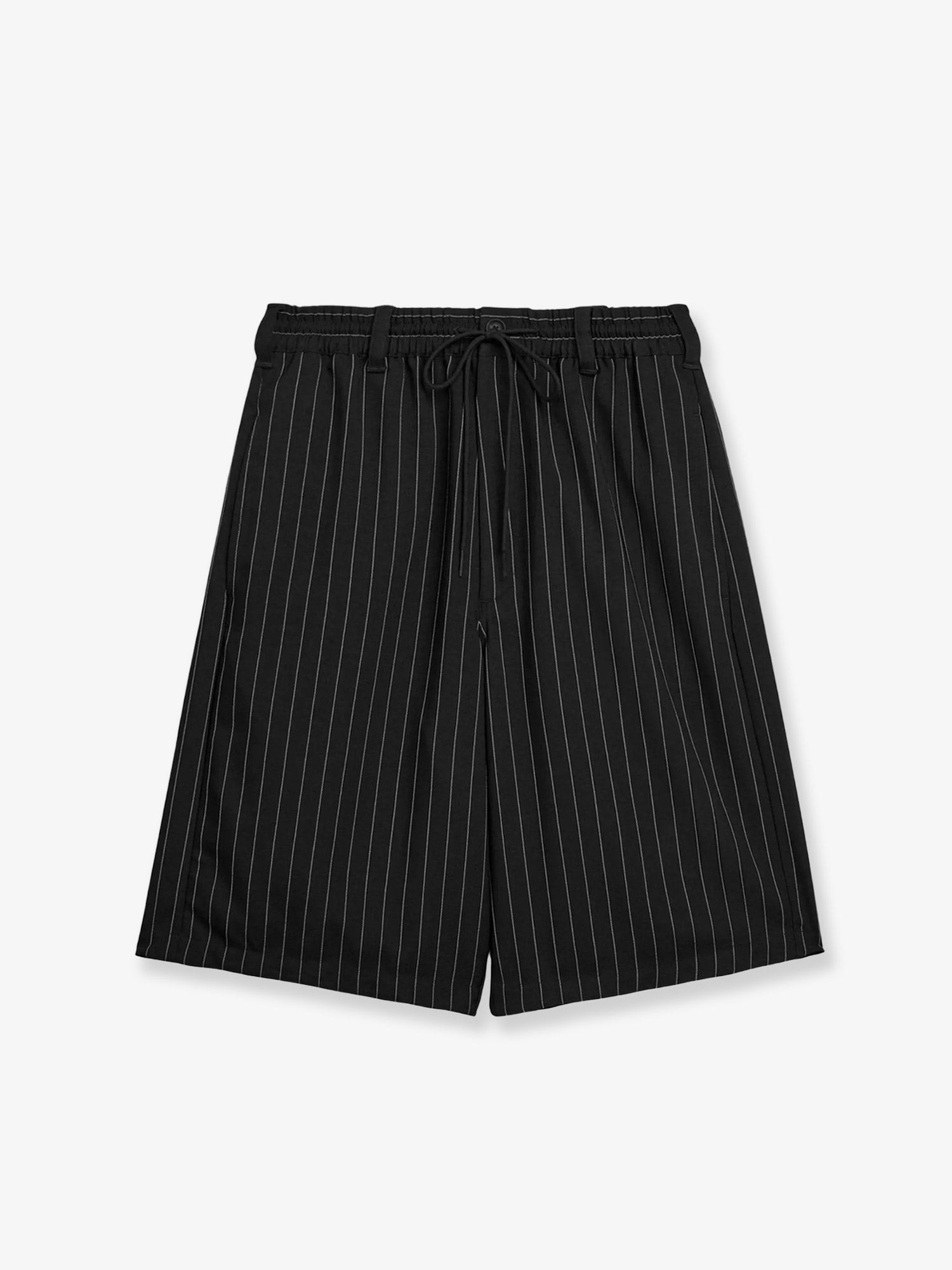 ADIDAS Y-3 Pinstriped Fabric Bermuda Shorts
