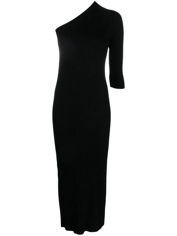 AERON Ribbed Asymmetric Maxi Dress