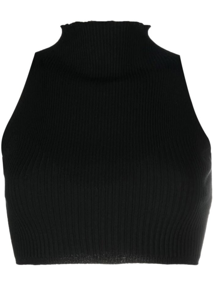 AERON Ribbed Sleeveless Crop Top