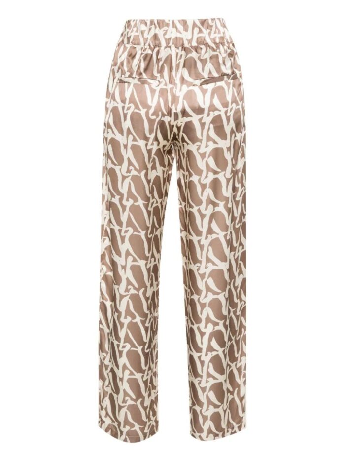 AERON Silk Print Drawstring Pants