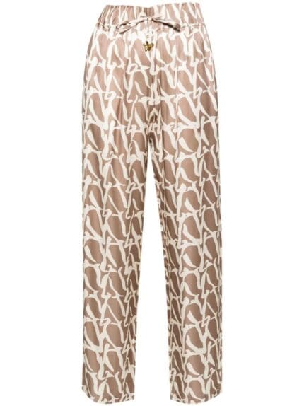 AERON Silk Print Drawstring Pants