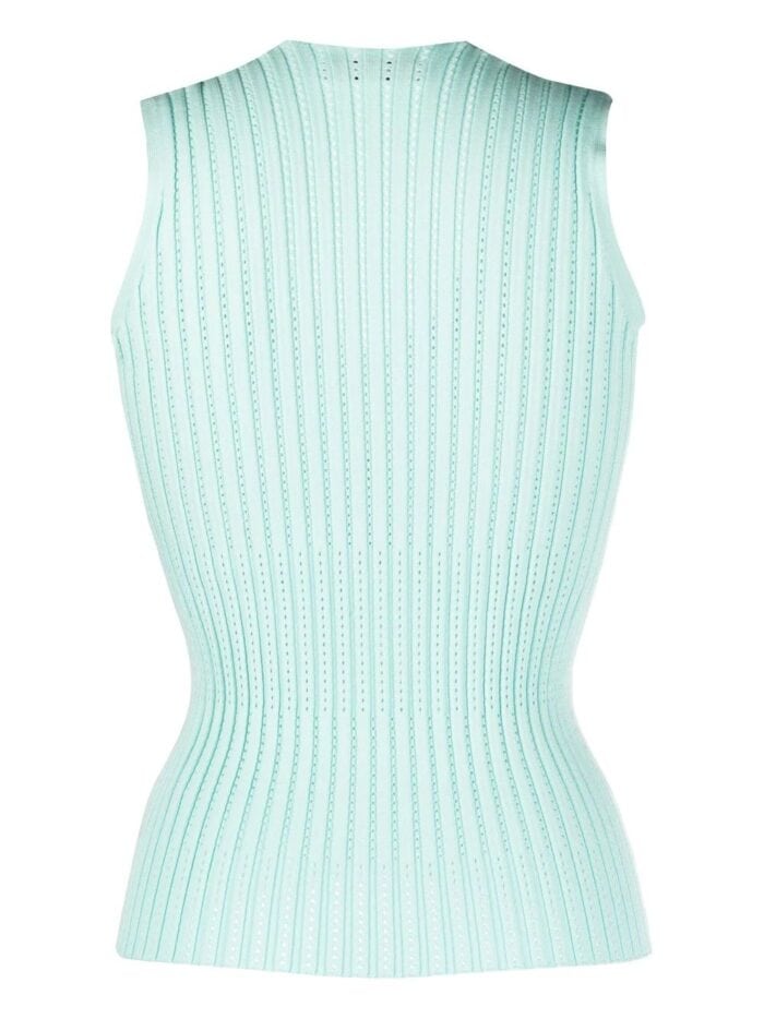 AERON Sleeveless Pleated V Neck