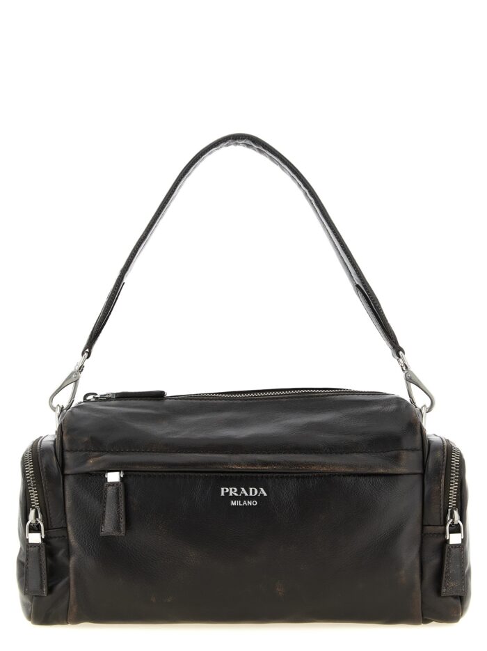 prada aged effect nappa leather crossbody bag PRADA Aged Effect Nappa Leather Crossbody Bag