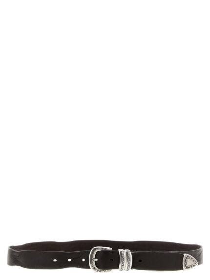 ZERBINI CLAUDIO Aged Leather Belt