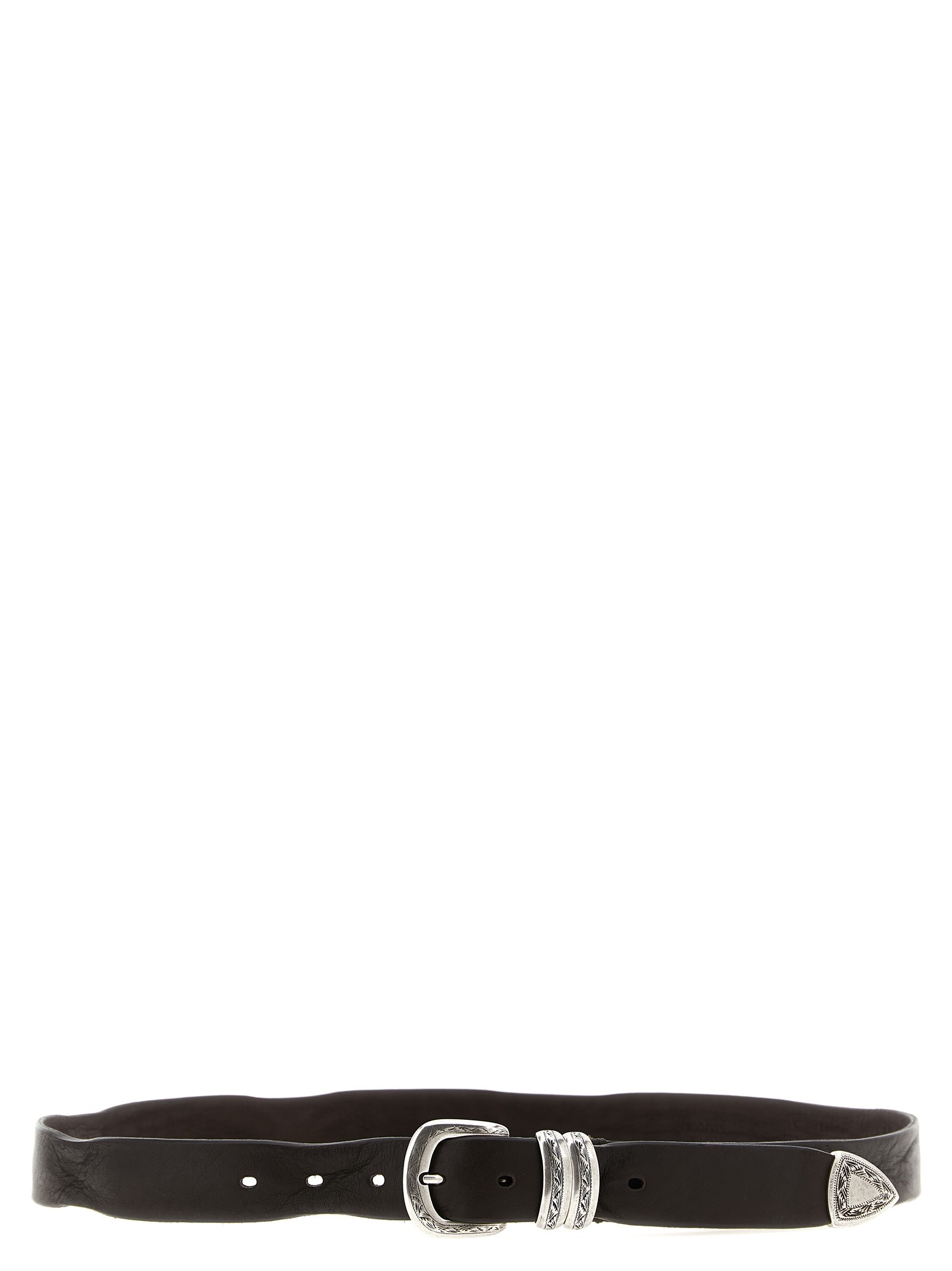 ZERBINI CLAUDIO Aged Leather Belt
