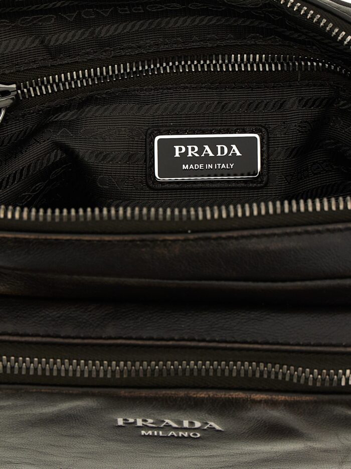 PRADA Aged Nappa Leather Crossbody Bag
