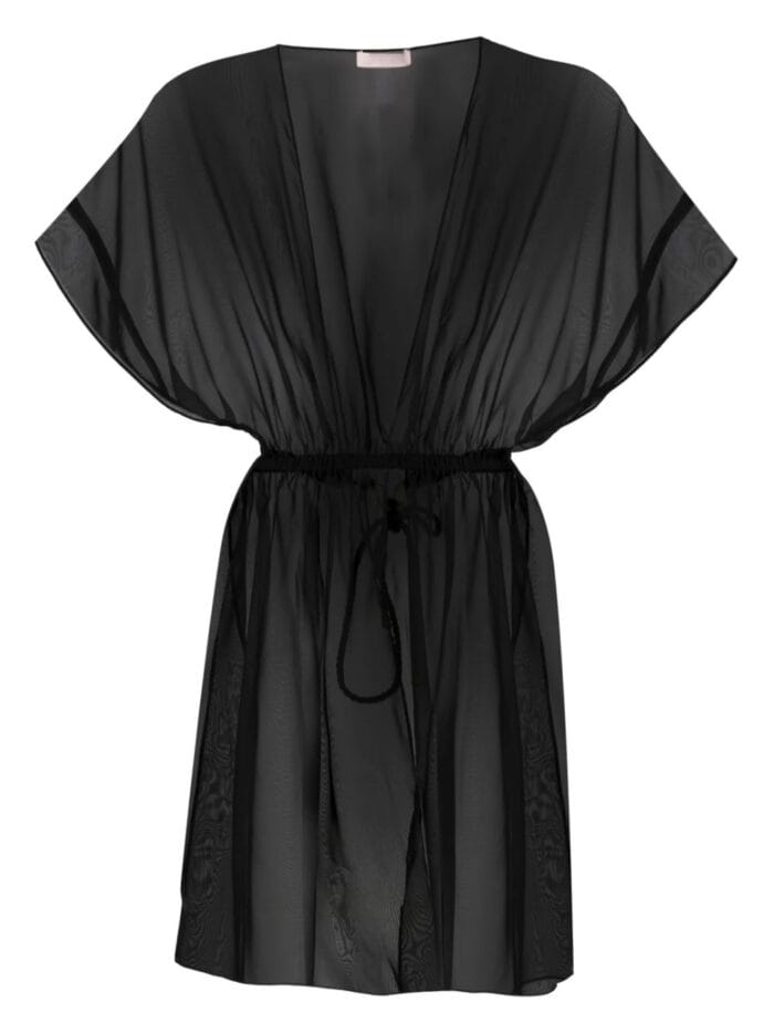 AGENT PROVOCATEUR Evelyn Short Kaftan Black