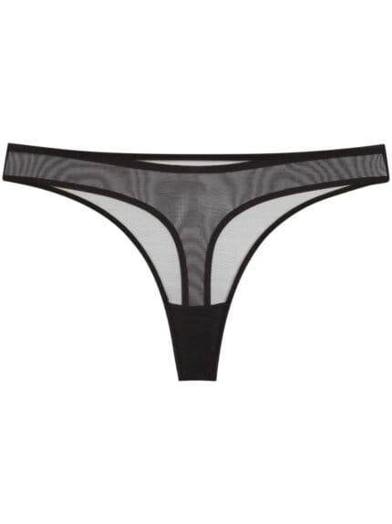 AGENT PROVOCATEUR Lucky Brazilian Thong Black