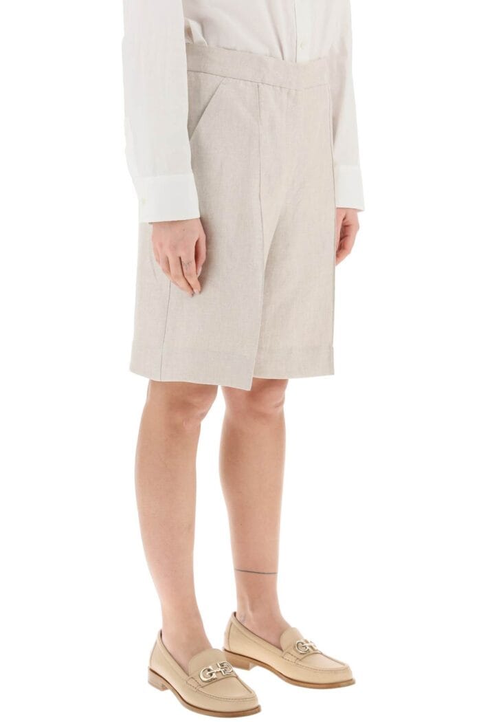 Agnona Linen Twill Shorts