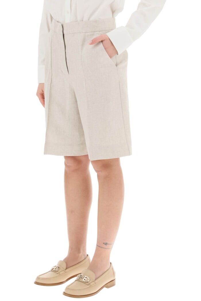 Agnona Linen Twill Shorts