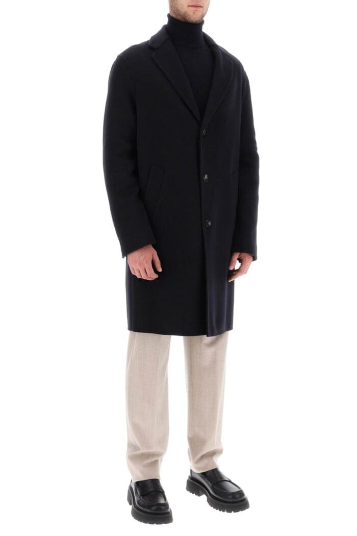 Agnona Single-breasted Coat In Cashmere