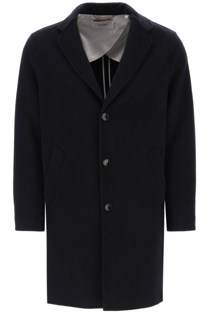 Agnona Single-breasted Coat In Cashmere