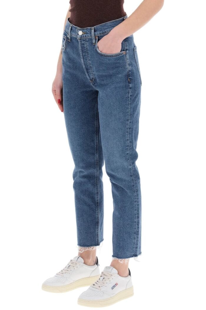 AGOLDE High-waisted Straight Cropped Jeans In The