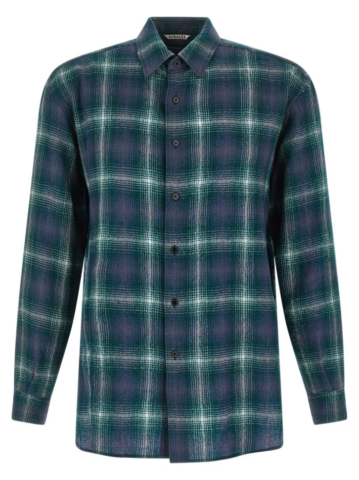 auralee 'airy wool check' shirt AURALEE 'Airy Wool Check' Shirt