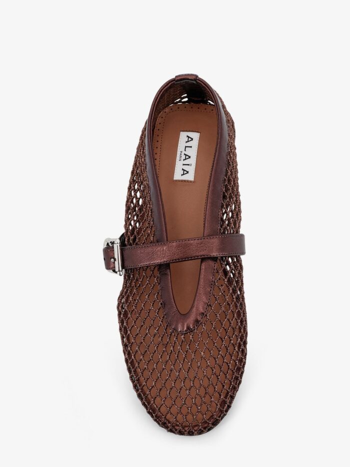 ALAIA Ballet Flats In Mesh And Leather