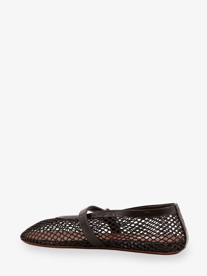 alaia ballet flats mesh ballerinas with patent leather profiles ALAIA Ballet Flats Mesh Ballerinas With Patent Leather Profiles
