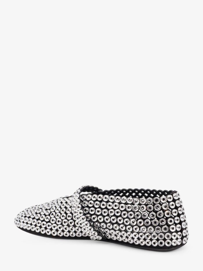 ALAIA Ballet Flats Suede And Rubber Ballerinas With Glass Eyelets