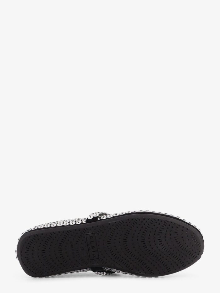 ALAIA Ballet Flats Suede And Rubber Ballerinas With Glass Eyelets