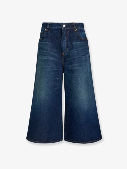 ALAIA Blue Denim Bermuda Shorts