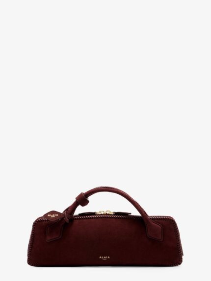 ALAIA Clutch Le Teckel Suede Handbag