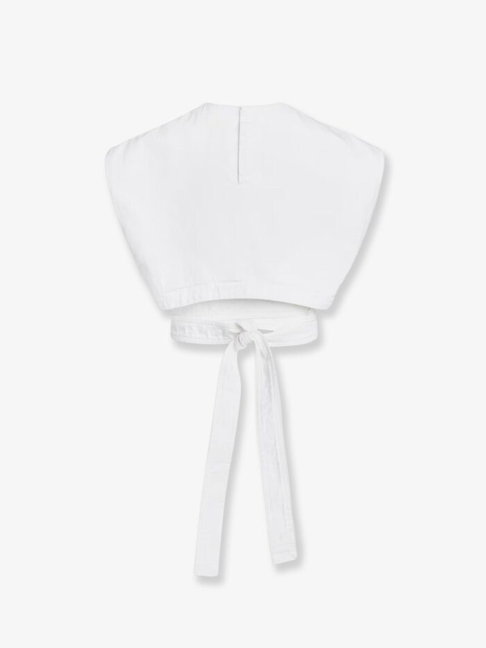 ALAIA Cotton Crop Fit Belted Top