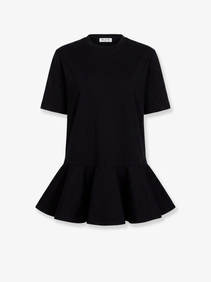 alaia crinoline cotton jersey t shirt ALAIA Crinoline Cotton Jersey T-shirt