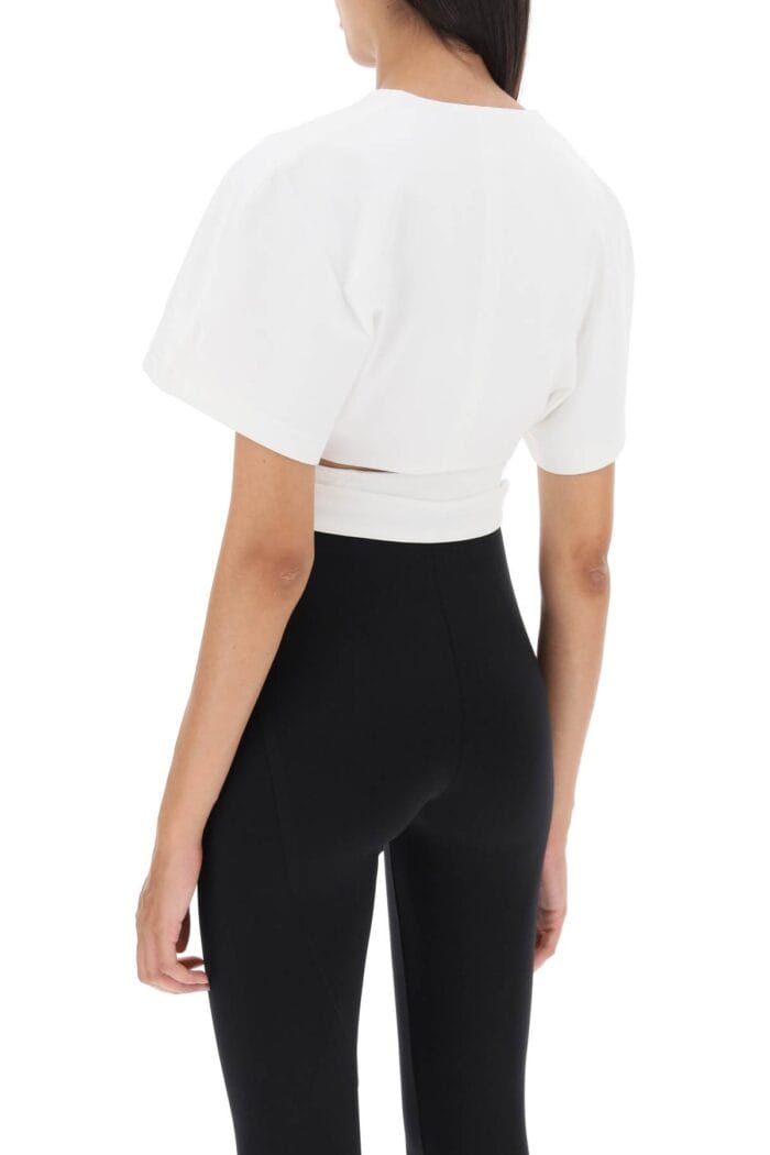 Alaia Cropped Top With Crossover Straps