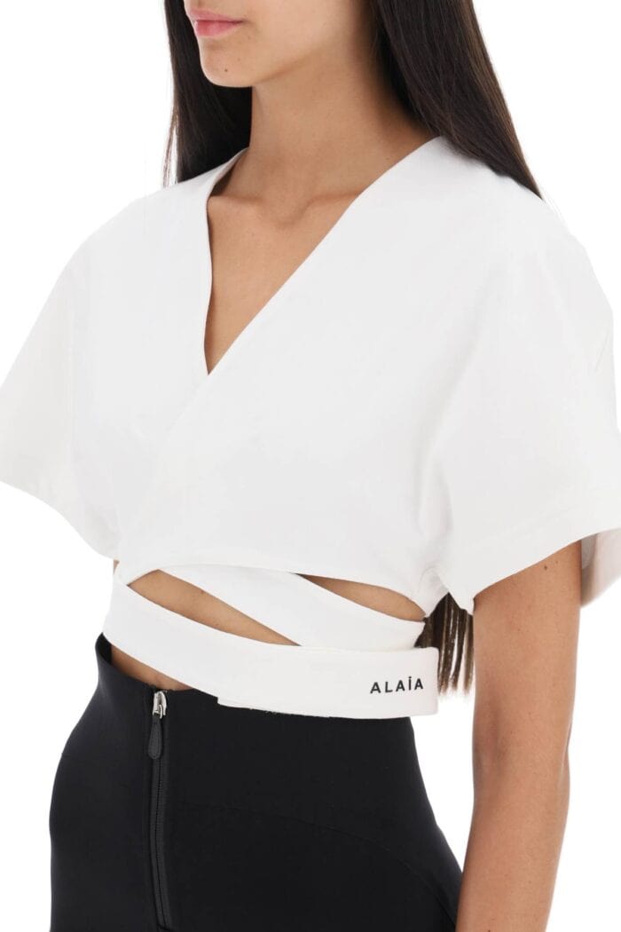 Alaia Cropped Top With Crossover Straps