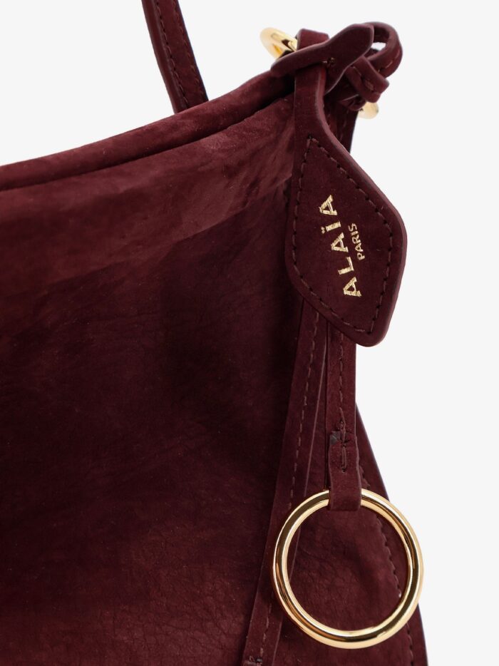 ALAIA East West Medium Suede Shoulder Bag