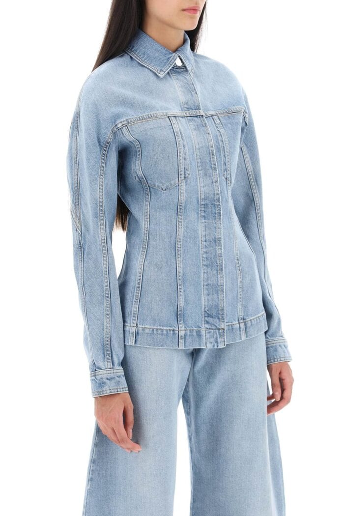 Alaia Fitted Overshirt In Denim