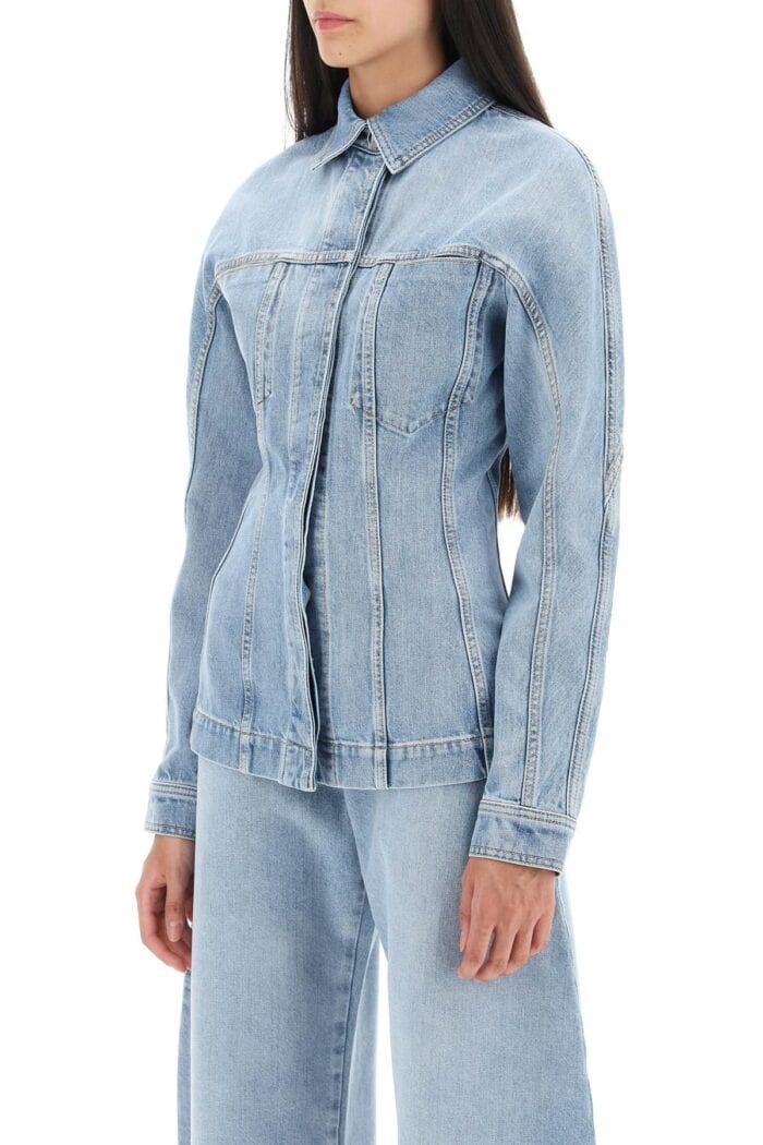 Alaia Fitted Overshirt In Denim