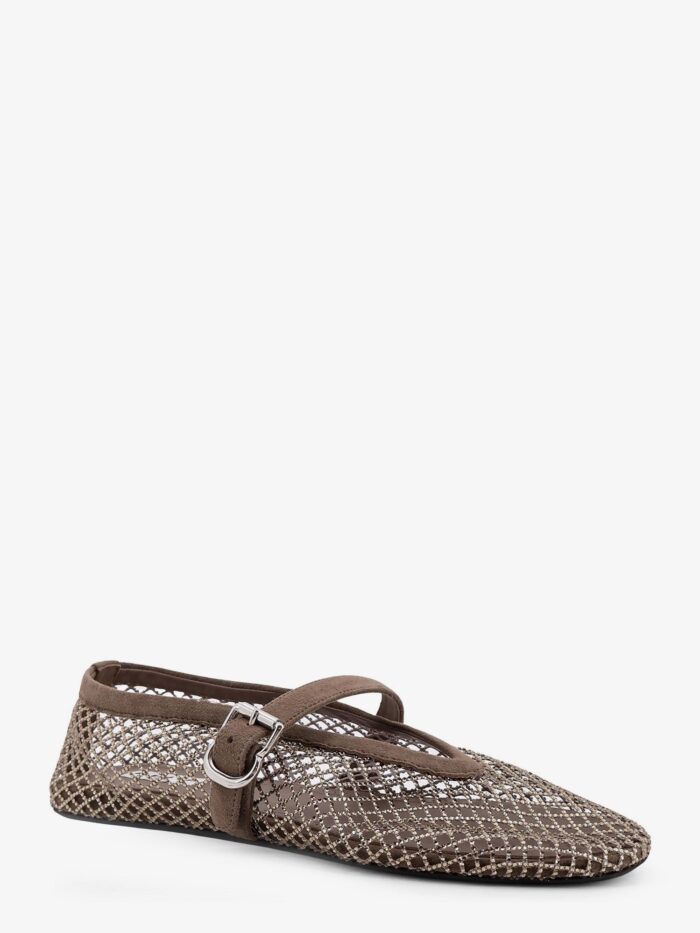 ALAIA Flat Mesh Ballerinas With Rhinestone Detail