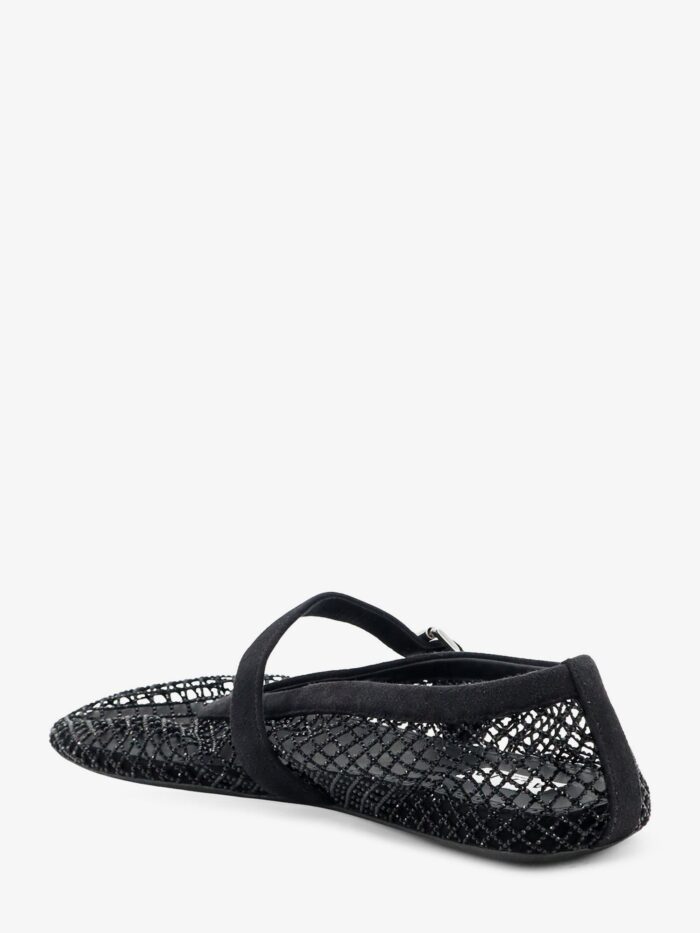 ALAIA Flat Mesh Ballet Flats With Rhinestone Detail