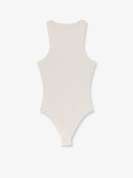 ALAIA Halter Cotton And Viscose Bodysuit