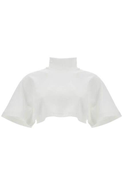 ALAIA High-neck Jersey Crop Top