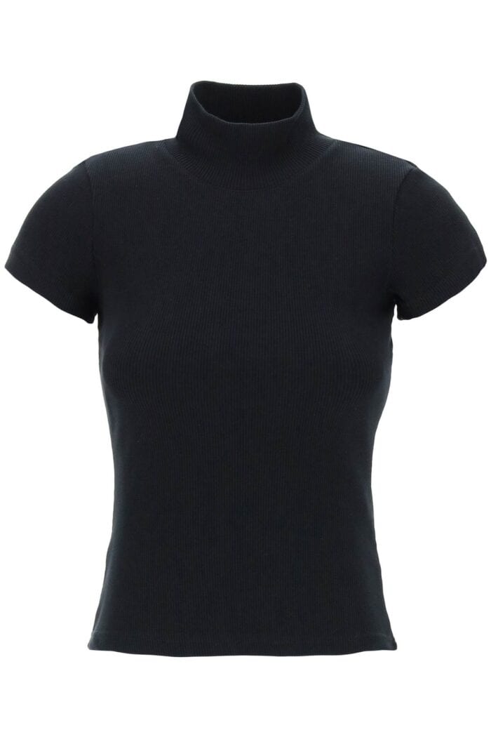 ALAIA High-neck Ribbed Top With Nine Words