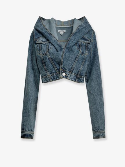 ALAIA Hooded Denim Jacket