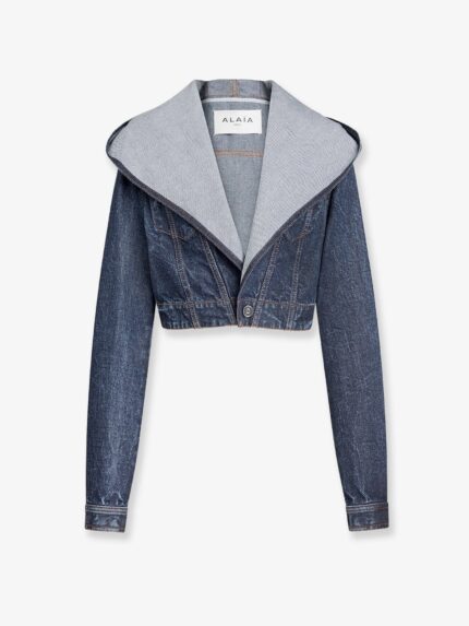 ALAIA Hooded Denim Jacket