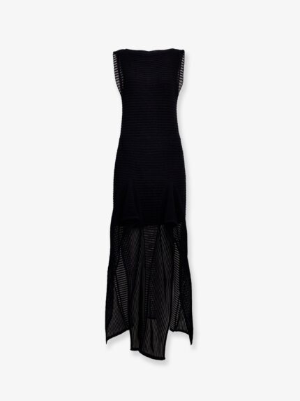 ALAIA Ladder Cotton Blend Dress