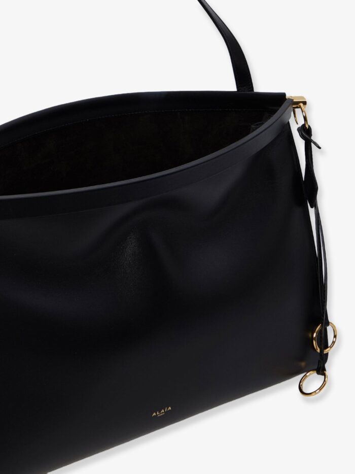 ALAIA Le Click East West Large Leather Shoulder Bag