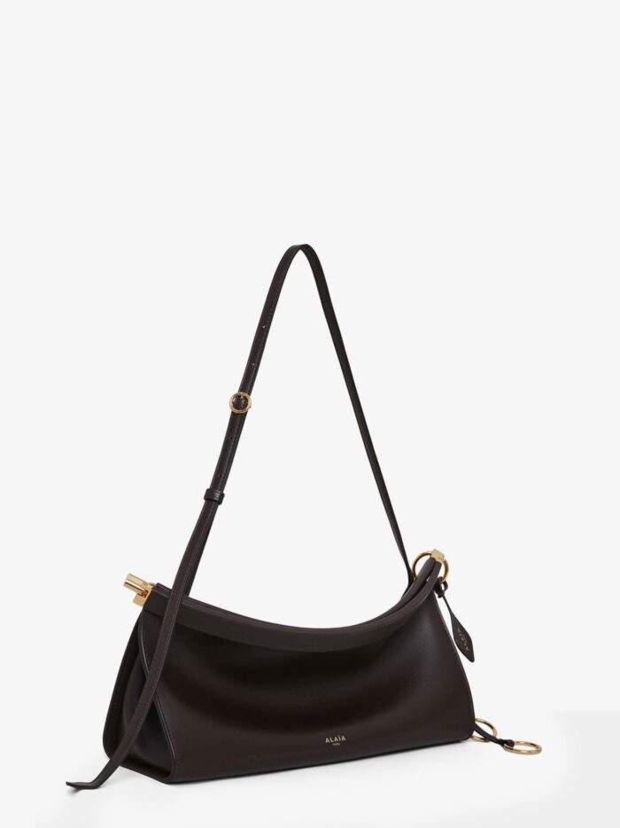 ALAIA Le Click East West Medium Leather Crossbody Bag