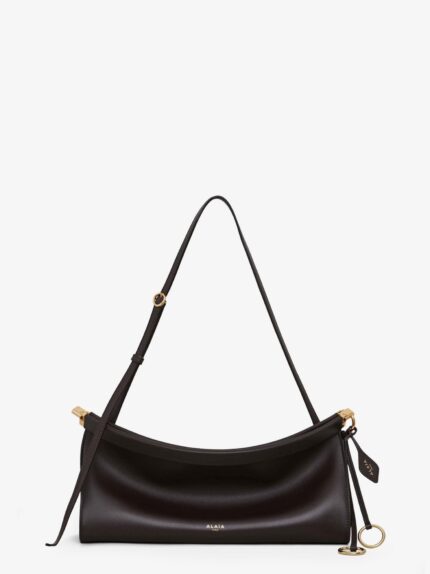 ALAIA Le Click East West Medium Leather Crossbody Bag