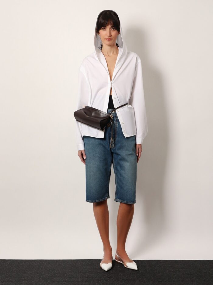 ALAIA Le Click East West Small Leather Crossbody Bag