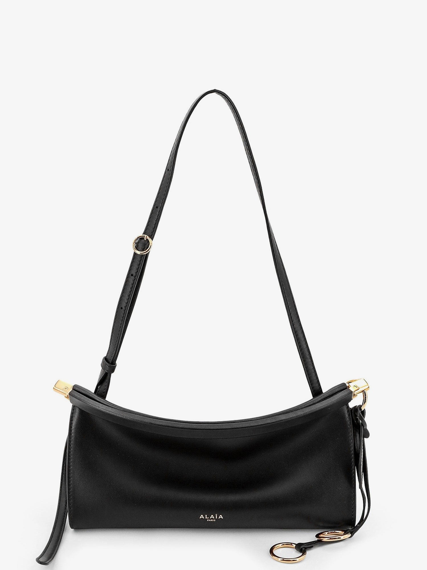 ALAIA Le Click East West Small Leather Crossbody Bag