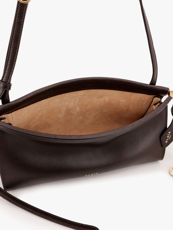 ALAIA Le Click East West Small Leather Shoulder Bag
