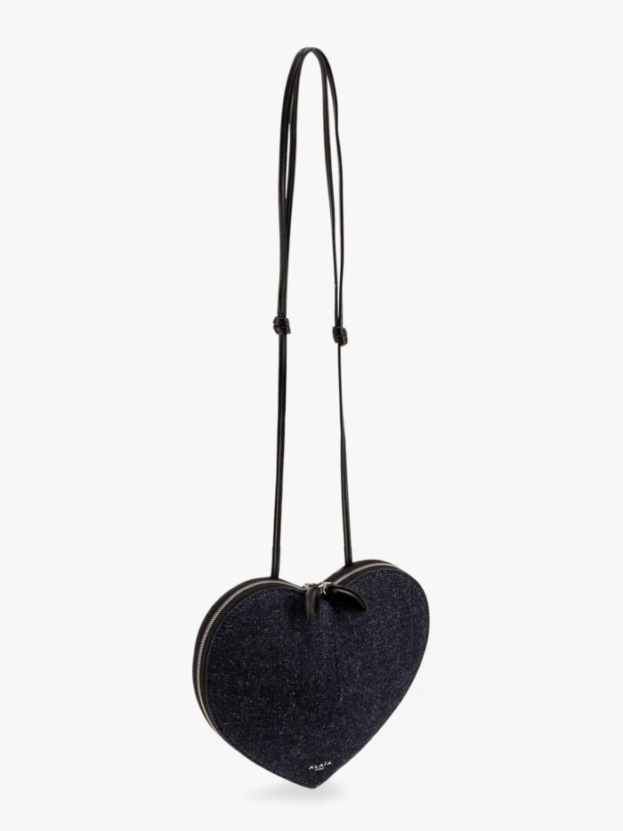 ALAIA Le Coeur Denim And Leather Shoulder Bag