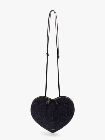 ALAIA Le Coeur Denim And Leather Shoulder Bag