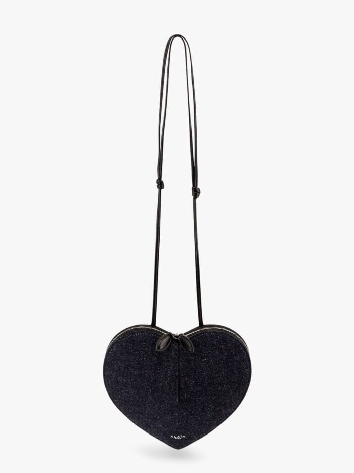 ALAIA Le Coeur Denim And Leather Shoulder Bag